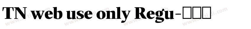 TN web use only Regu字体转换